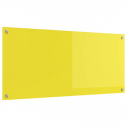 Panel kuchenny Żółty 110 x 50 cm szkło hartowane