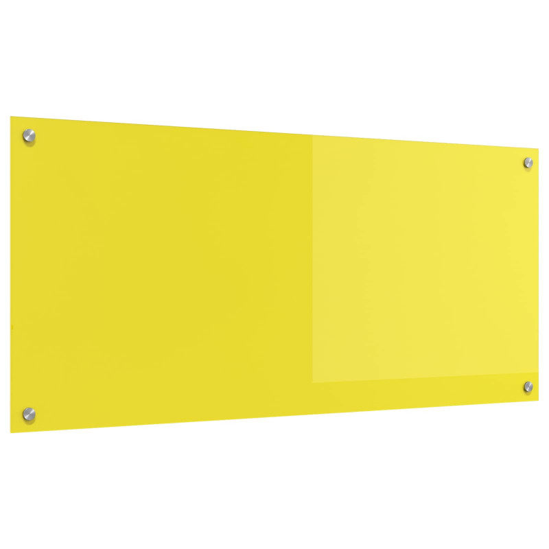 Panel kuchenny Żółty 110 x 50 cm szkło hartowane