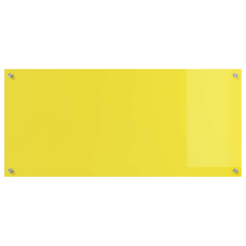 Panel kuchenny Żółty 110 x 50 cm szkło hartowane