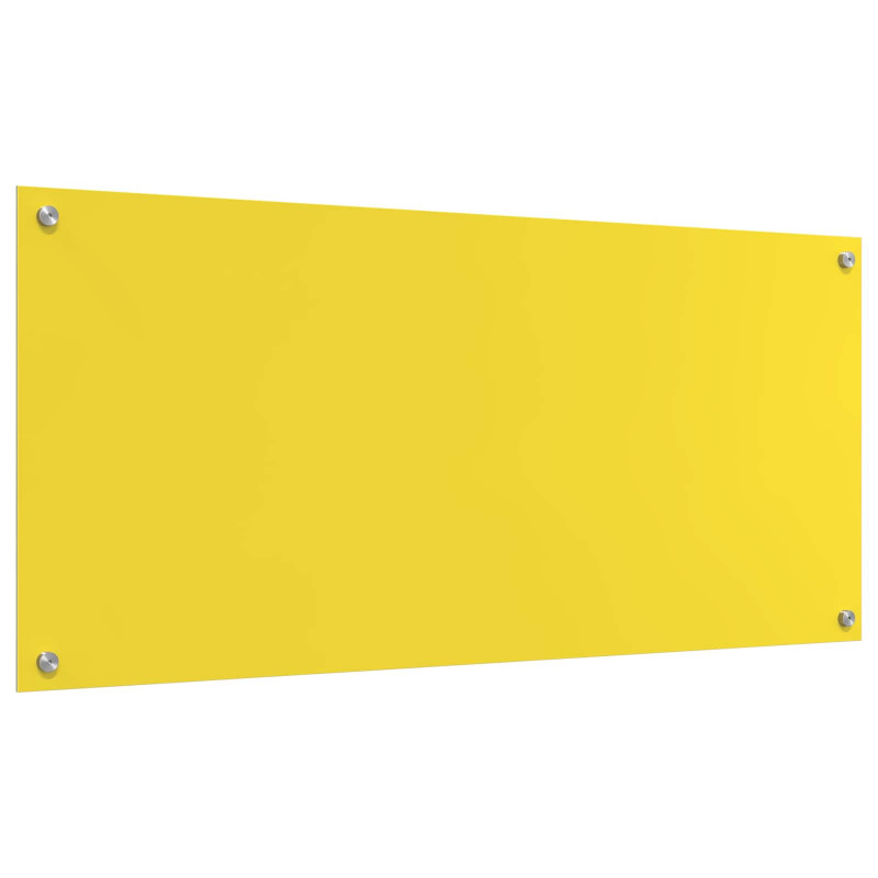 Panel kuchenny Żółty 110 x 50 cm szkło hartowane