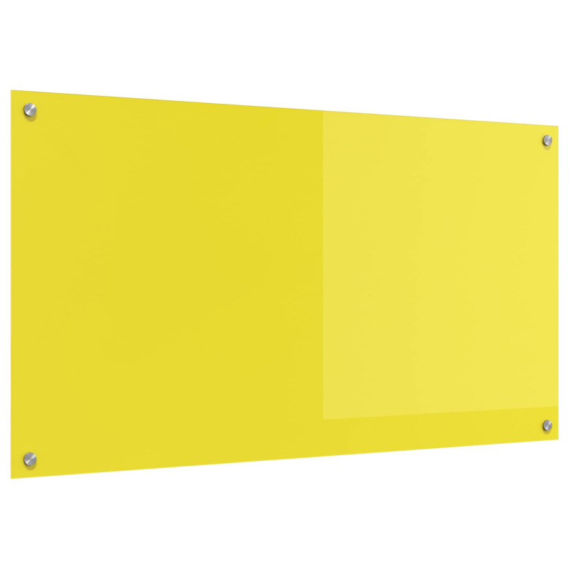 Panel kuchenny Żółty 110 x 60 cm szkło hartowane