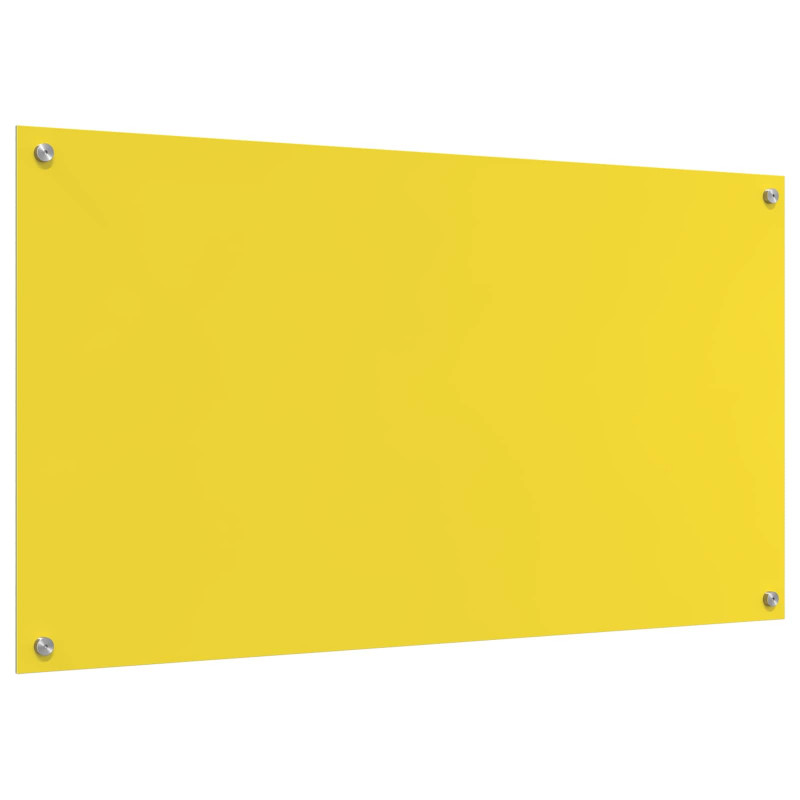 Panel kuchenny Żółty 110 x 60 cm szkło hartowane