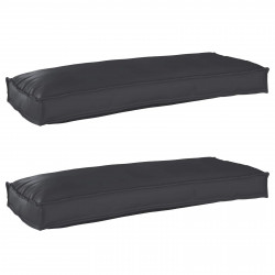 Zestaw poduszek na paletę 2 pcs Czarny 100 x 40 x 8 cm