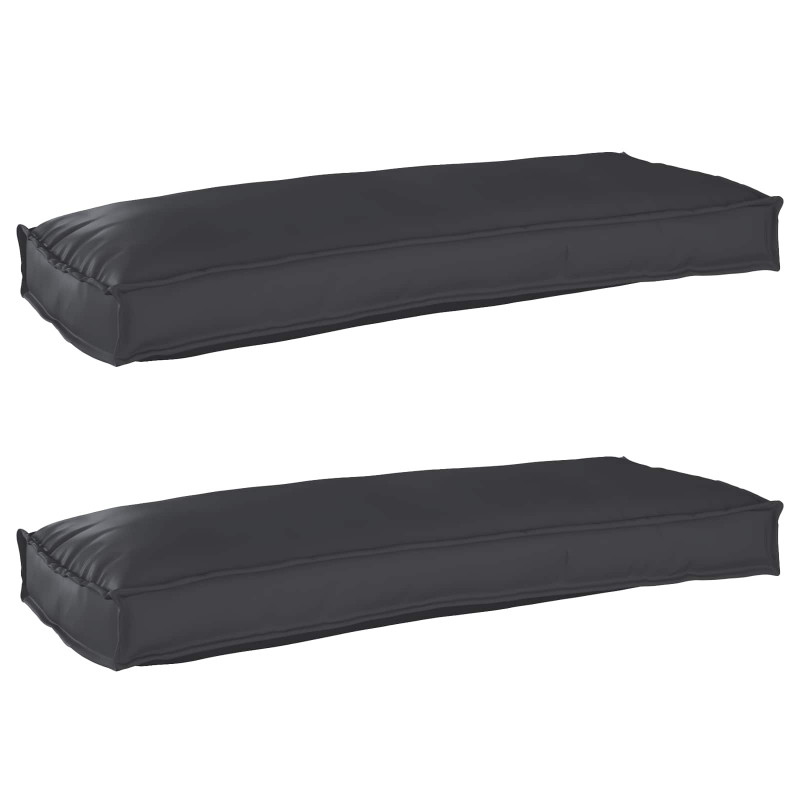 Zestaw poduszek na paletę 2 pcs Czarny 100 x 40 x 8 cm
