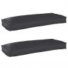 Zestaw poduszek na paletę 2 pcs Czarny 100 x 40 x 8 cm