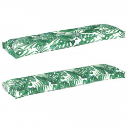 Zestaw poduszek na paletę 2 pcs Wzór liścia 150 x 40 x 8 cm