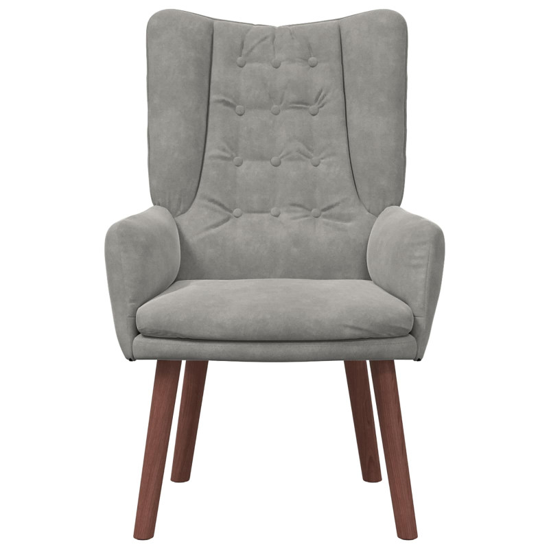 fotel Jasnoszary 63 x 67 x 94 cm Aksamit