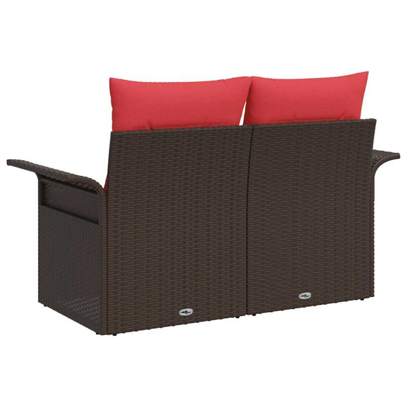 Sofa Ogrodowa z poduszką 141 x 62 x 69 cm polirattan
