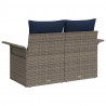 Sofa Ogrodowa z poduszką 141 x 62 x 69 cm polirattan