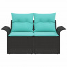 Sofa Ogrodowa z poduszką 141 x 62 x 69 cm polirattan