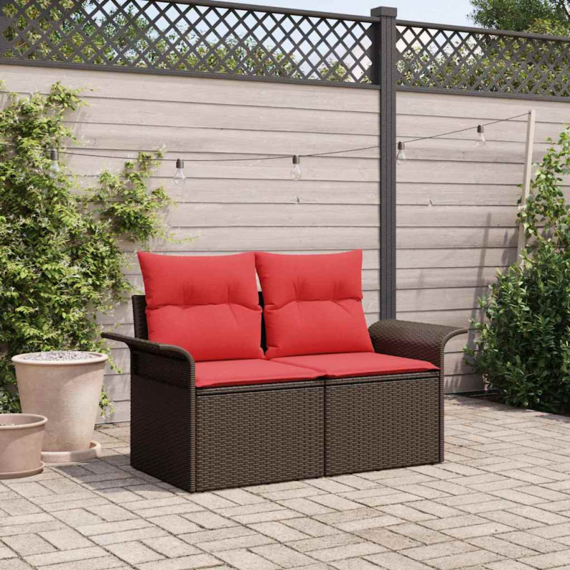 Sofa Ogrodowa z poduszką 141 x 62 x 69 cm polirattan