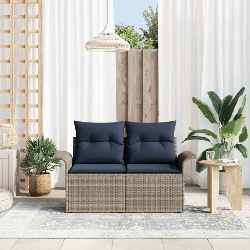 Sofa Ogrodowa z poduszką 141 x 62 x 69 cm polirattan