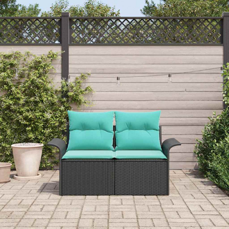 Sofa Ogrodowa z poduszką 141 x 62 x 69 cm polirattan