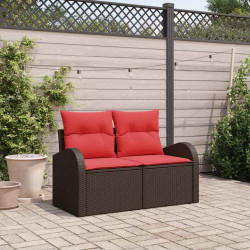Sofa Ogrodowa Brązowy 124 x 62 x 85cm polirattan