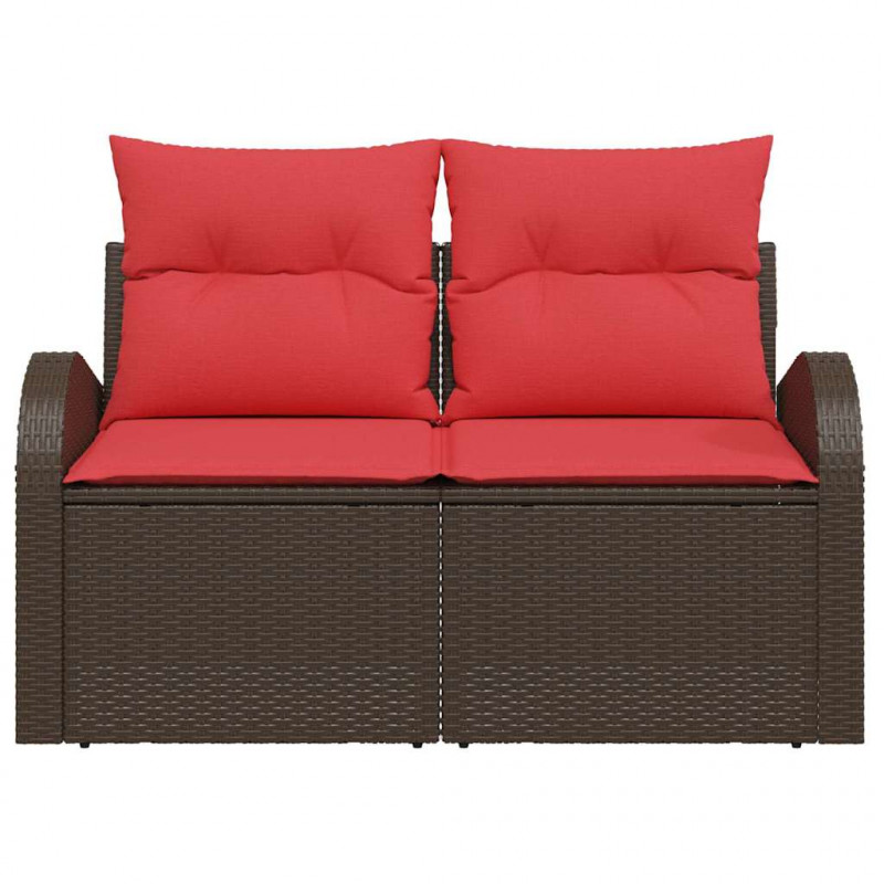 Sofa Ogrodowa Brązowy 124 x 62 x 85cm polirattan