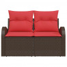 Sofa Ogrodowa Brązowy 124 x 62 x 85cm polirattan