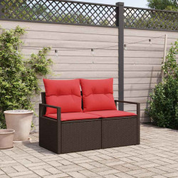 Sofa Ogrodowa z poduszką 120 x 62 x 69 cm polirattan
