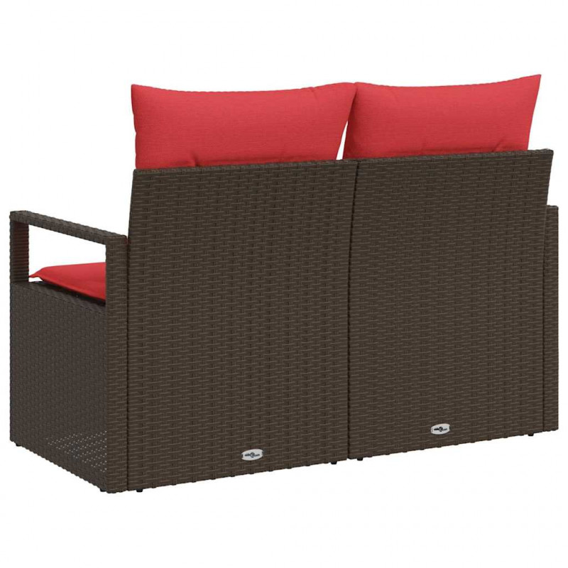 Sofa Ogrodowa z poduszką 120 x 62 x 69 cm polirattan