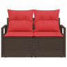 Sofa Ogrodowa z poduszką 120 x 62 x 69 cm polirattan