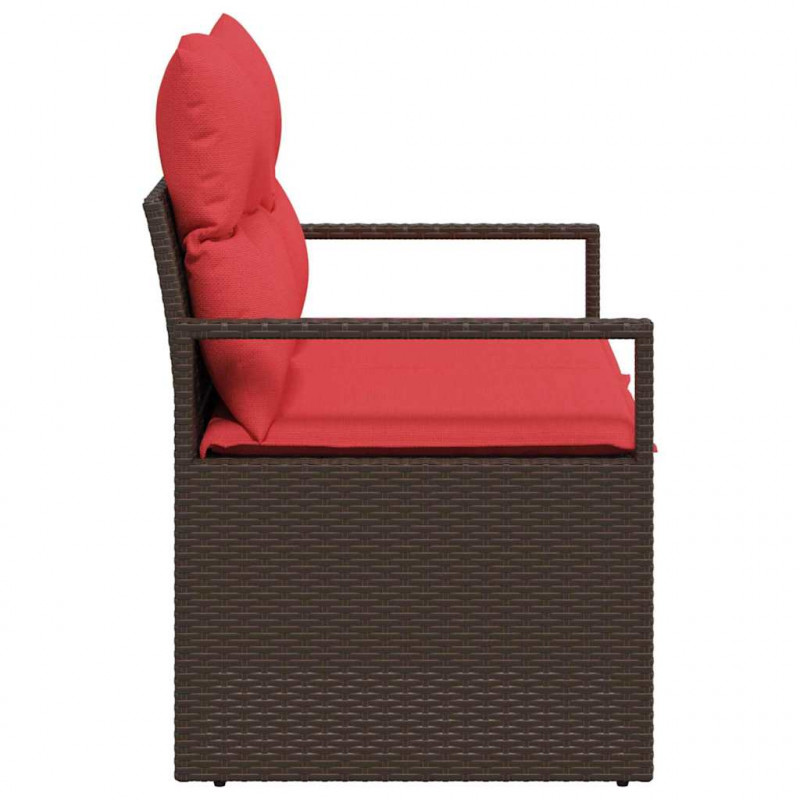 Sofa Ogrodowa z poduszką 120 x 62 x 69 cm polirattan