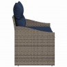 Sofa Ogrodowa Szary 123 x 62 x 69cm polirattan