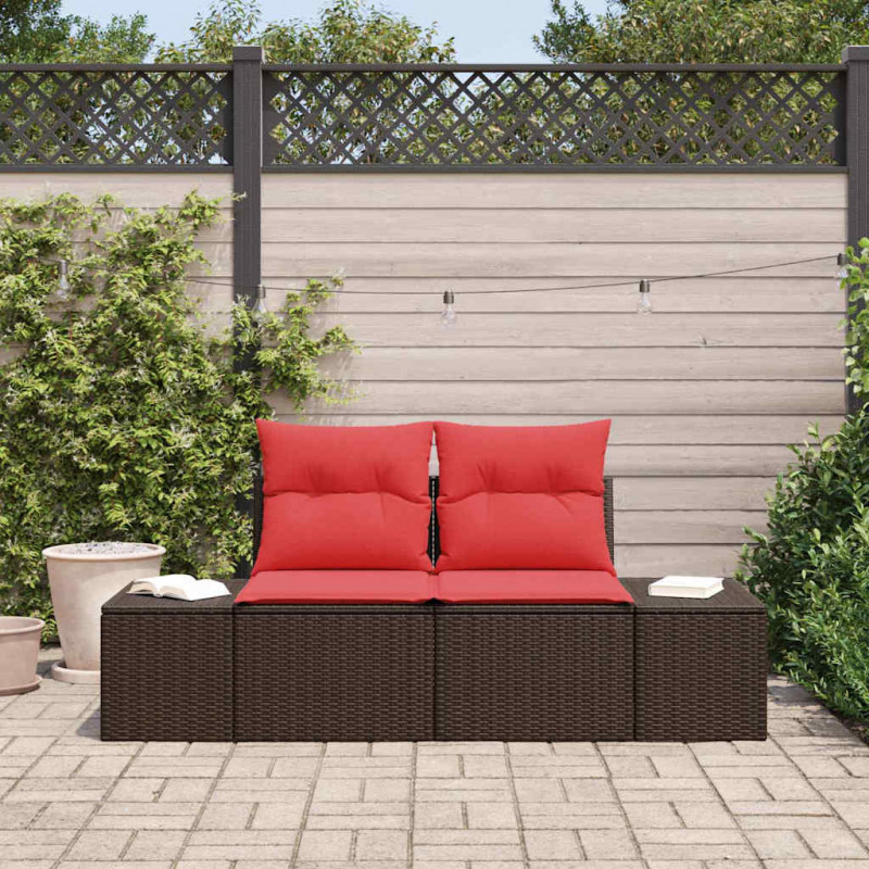 Sofa Ogrodowa z poduszką 184 x 62 x 69 cm polirattan