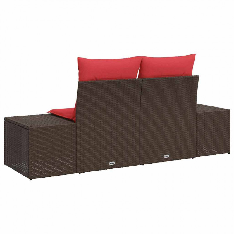 Sofa Ogrodowa z poduszką 184 x 62 x 69 cm polirattan