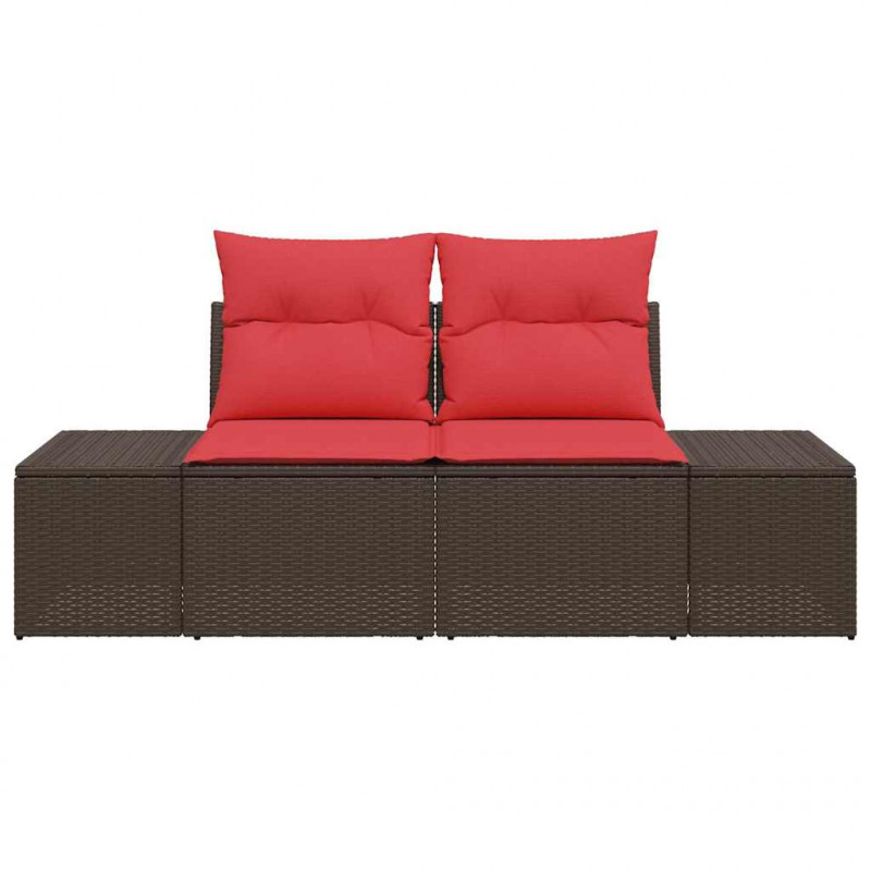 Sofa Ogrodowa z poduszką 184 x 62 x 69 cm polirattan