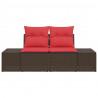 Sofa Ogrodowa z poduszką 184 x 62 x 69 cm polirattan
