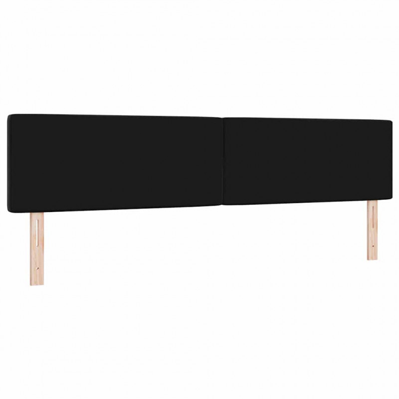 Zagłówek Czarny 200 cm Aksamit