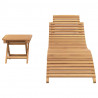 Leżak 2 pcs Brązowy 198 x 55 x 58,5 cm Lite drewno teakowe