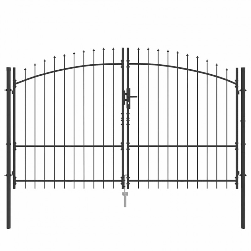 Brama Podwójna Z blokadą Woerden Szary 299,5 x 224,5 cm Stal
