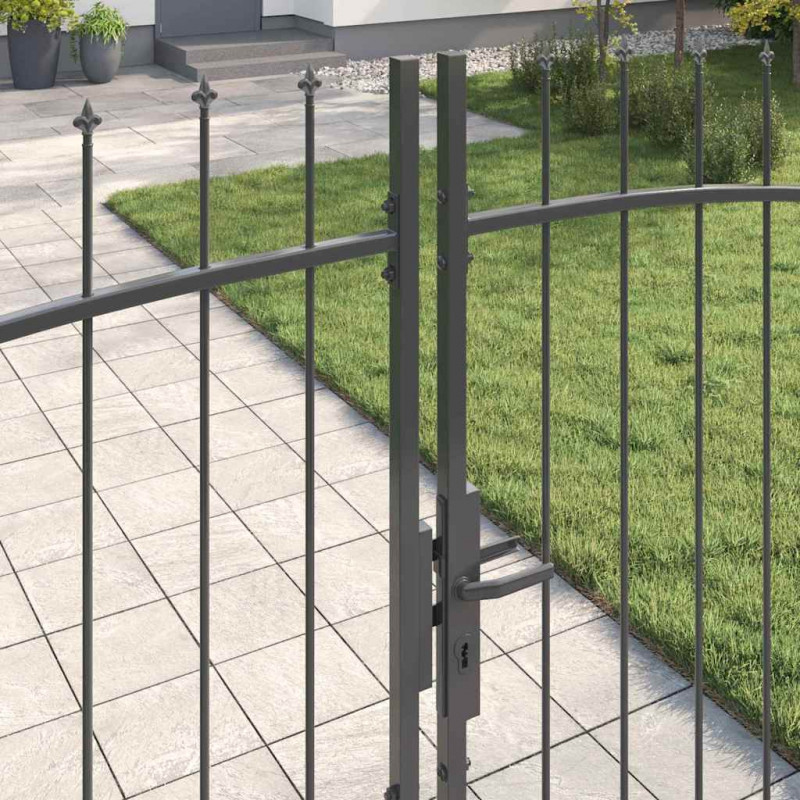 Brama Podwójna Z blokadą Woerden Szary 299,5 x 224,5 cm Stal