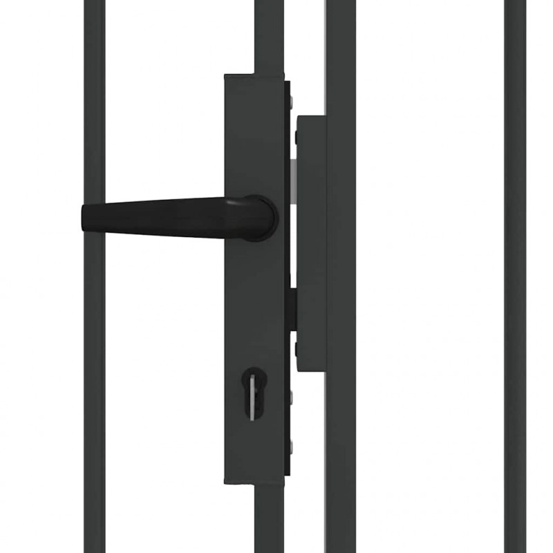 Brama ogrodzeniowa ASSEN 401 x 175,5 cm Stal Szary Zamykane
