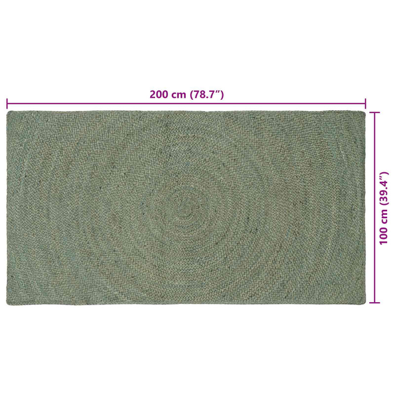 Dywany pokojowe Oliwkowy zielony 100 x 200 cm Juta