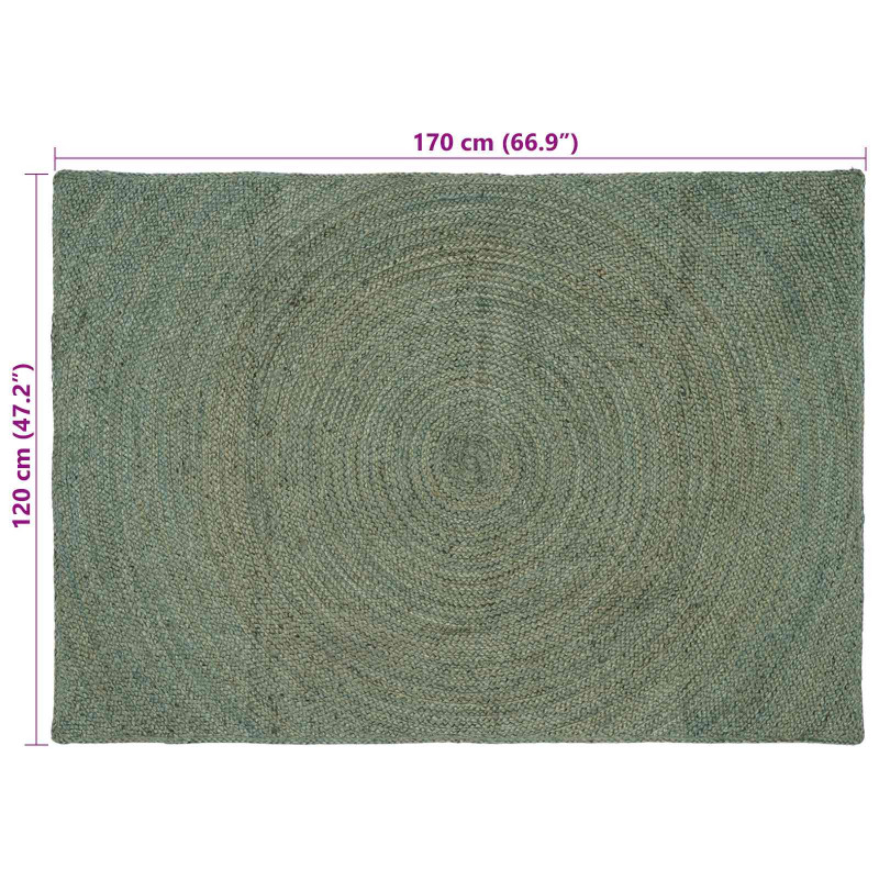 Dywany pokojowe Oliwkowy zielony 120 x 170 cm Juta