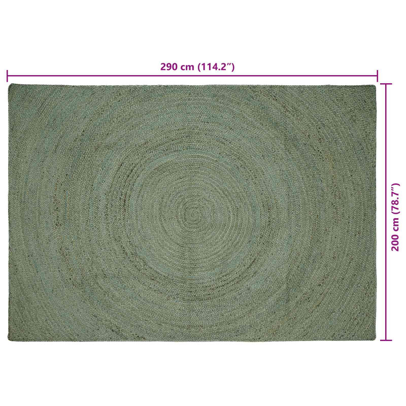 Dywany pokojowe Oliwkowy zielony 200 x 290 cm Juta