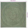 Dywany pokojowe Oliwkowy zielony 240 x 240 cm Juta