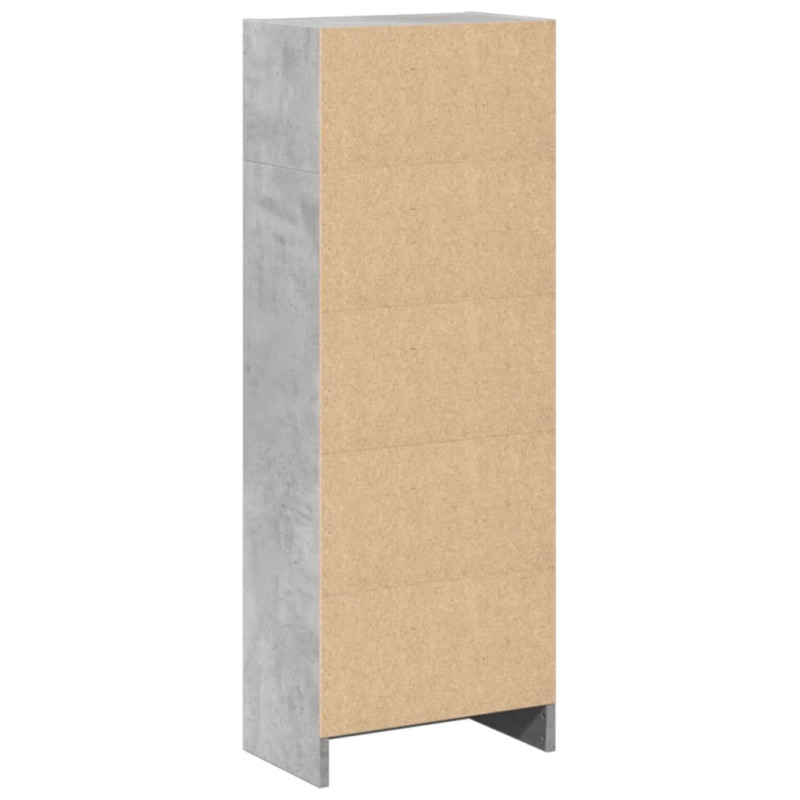 Regał, szarość betonu, 40x24x109 cm, materiał drewnopochodny