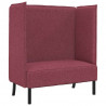Sofa z wysokim oparciem 101cm czerwone wino tkanina