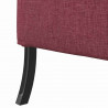 Sofa z wysokim oparciem 101cm czerwone wino tkanina