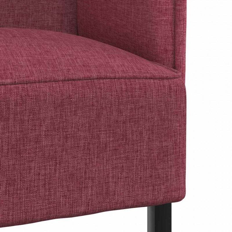 Sofa z wysokim oparciem 101cm czerwone wino tkanina