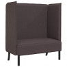 Sofa z wysokim oparciem 101cm ciemnobrązowy tkanina