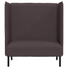 Sofa z wysokim oparciem 101cm ciemnobrązowy tkanina