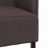 Sofa z wysokim oparciem 101cm ciemnobrązowy tkanina