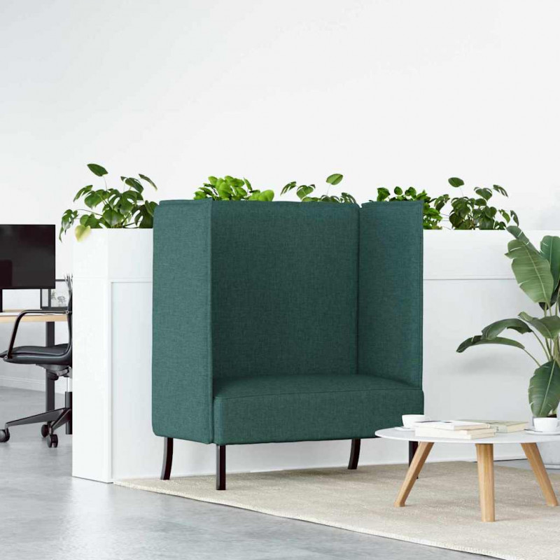 Sofa z wysokim oparciem 101cm Ciemnozielony tkanina