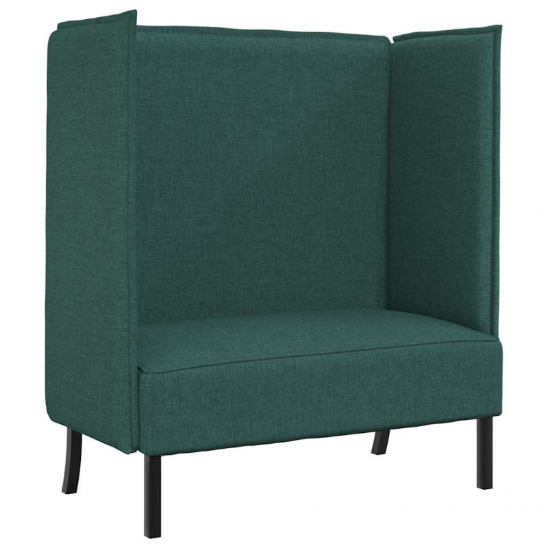 Sofa z wysokim oparciem 101cm Ciemnozielony tkanina