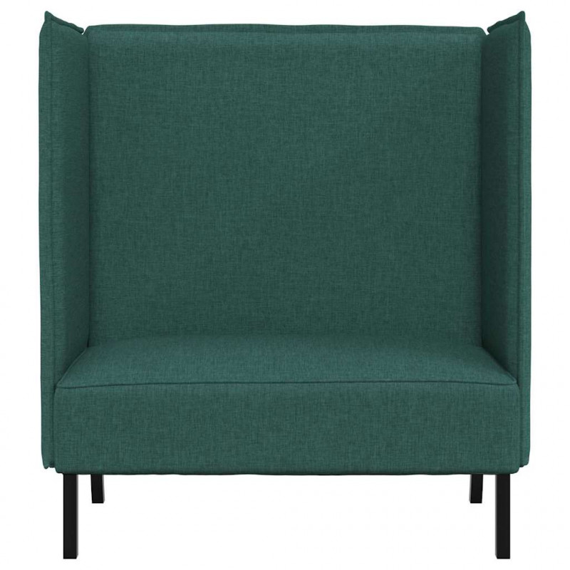 Sofa z wysokim oparciem 101cm Ciemnozielony tkanina