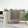 Sofa z wysokim oparciem 101cm Ciemnoszary tkanina