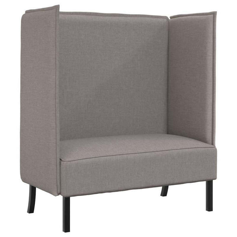 Sofa z wysokim oparciem 101cm Ciemnoszary tkanina